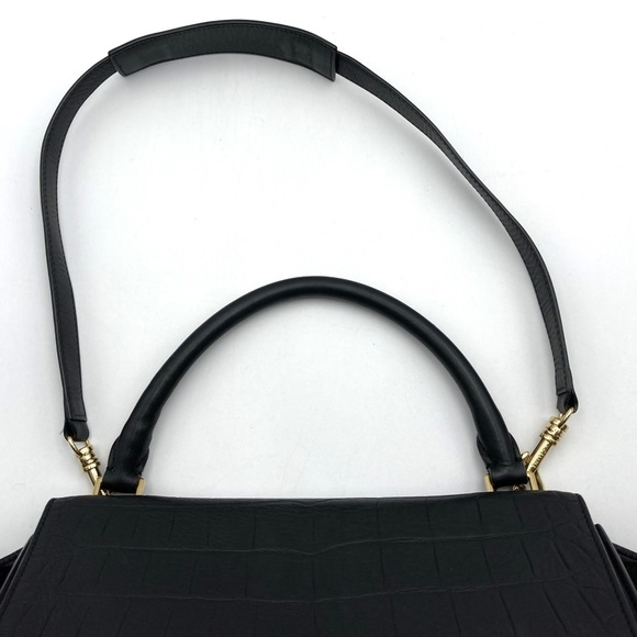 Celine Leather Black Trapeze Shoulder Suede Bag - Picture 5 of 9